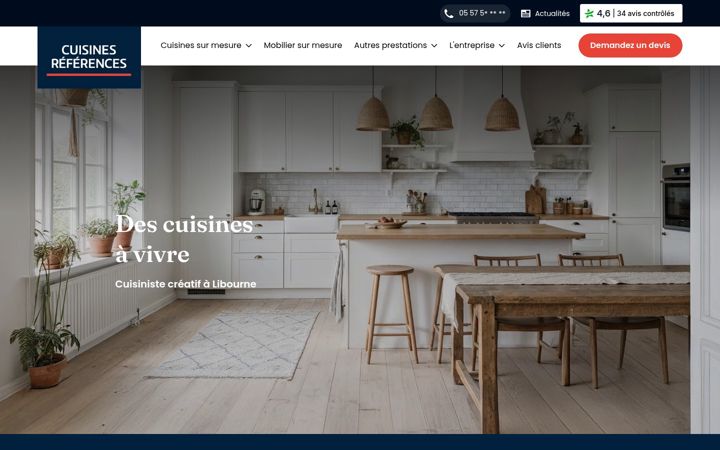 Screenshot of conception-cuisines-libourne.com