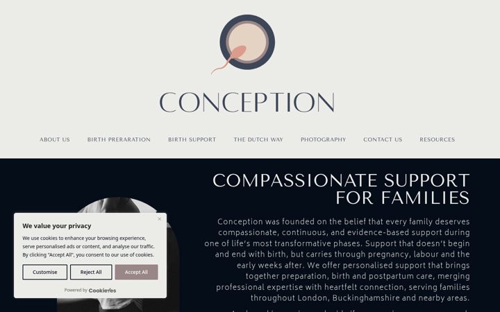Ekrānuzņēmums no conception.co.uk
