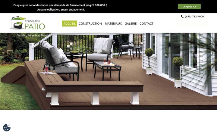 Skärmbild av conceptionpatio.ca