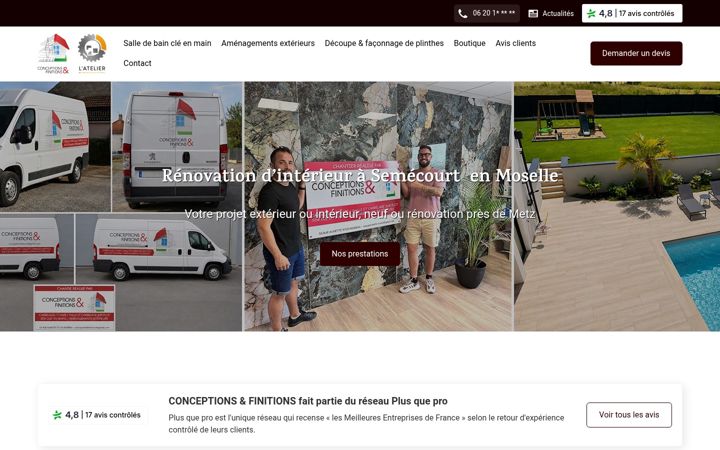 Screenshot of conceptions-et-finitions.fr