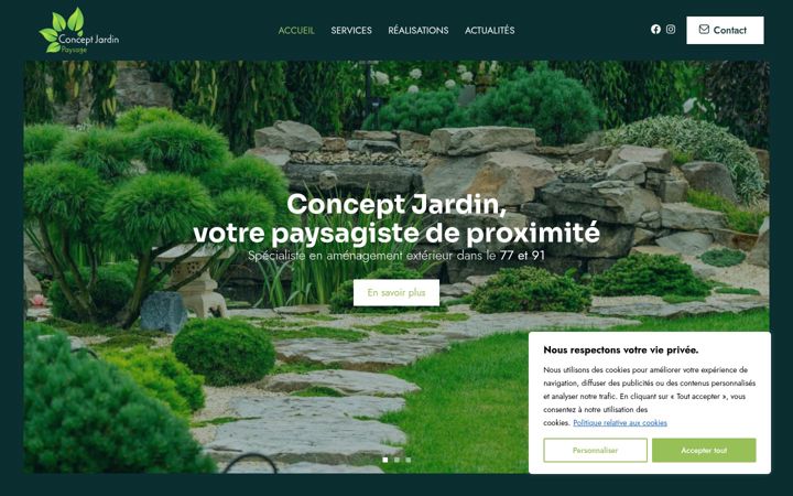 Screenshot of conceptjardin77.fr