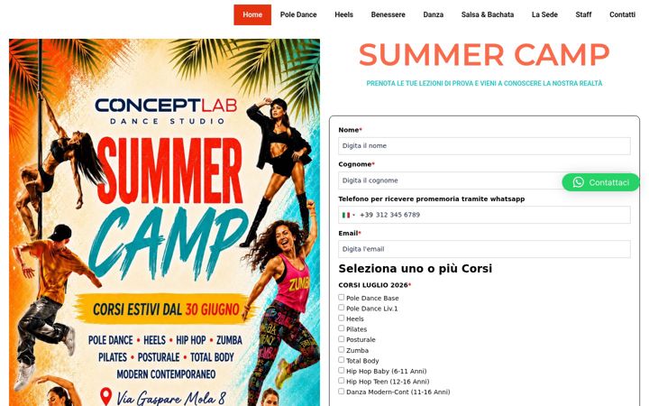 Screenshot of conceptlabdancestudio.it