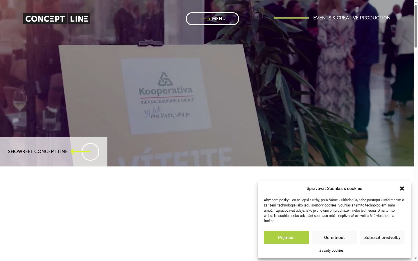 Screenshot van de toestemmingsbanner zoals getoond vóór enige interactie