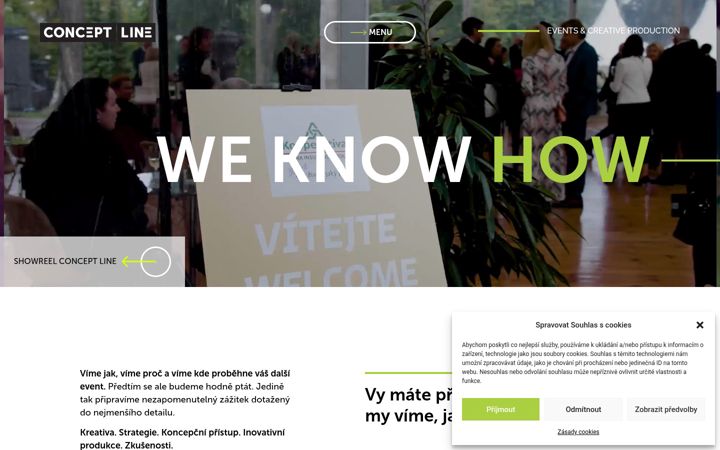 Screenshot van conceptline.cz