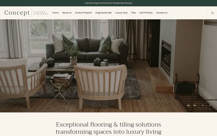 Екранна снимка на conceptluxury.co.za