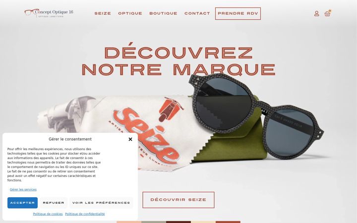 Screenshot ta' conceptoptique16.fr