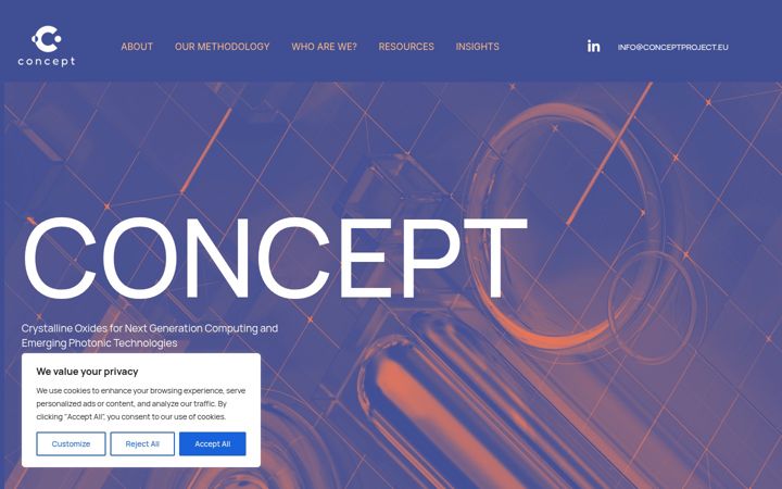 Screenshot of conceptproject.eu