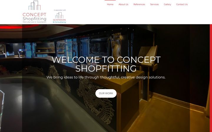 Screenshot of conceptshopfitting.co.uk