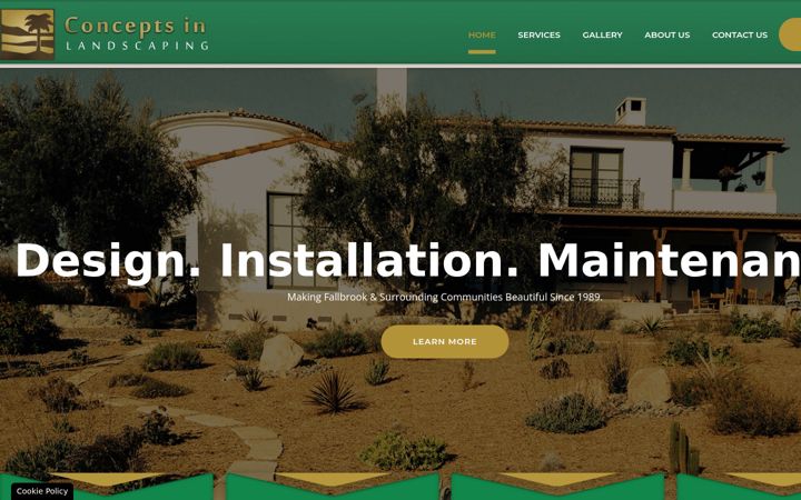 Screenshot of conceptsinlandscaping.net