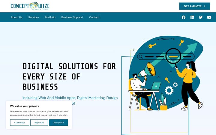 Screenshot of conceptwize.co.uk
