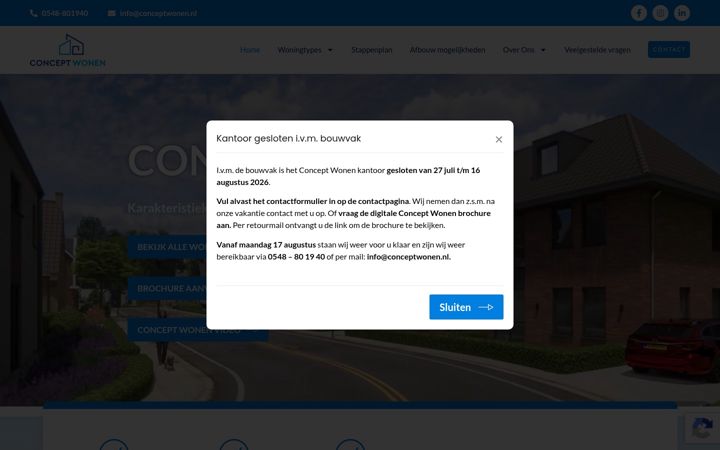 Kuvakaappaus sivustosta conceptwonen.nl