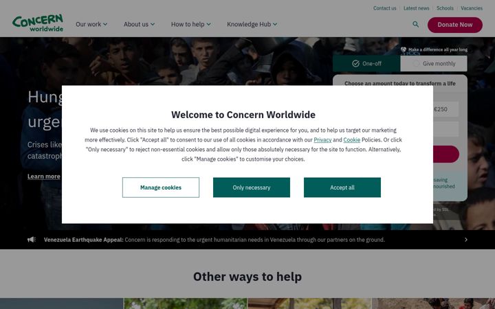 Screenshot of concern.net