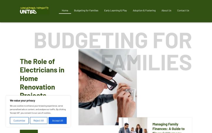 Screenshot of concernedparentsunited.com