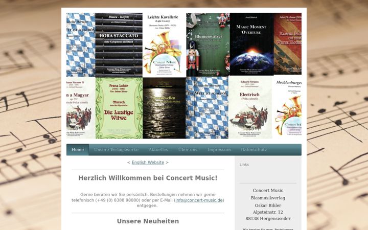 Screenshot of concert-music.de