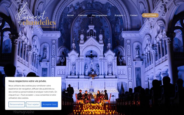 Screenshot of concertchandelle.com