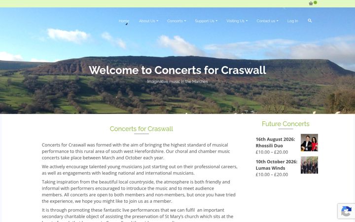 Screenshot of concertsforcraswall.org