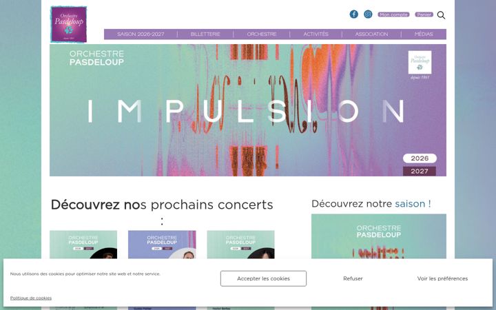 Screenshot of concertspasdeloup.fr