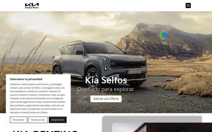 Screenshot of concesionariokiaguadalajara.com