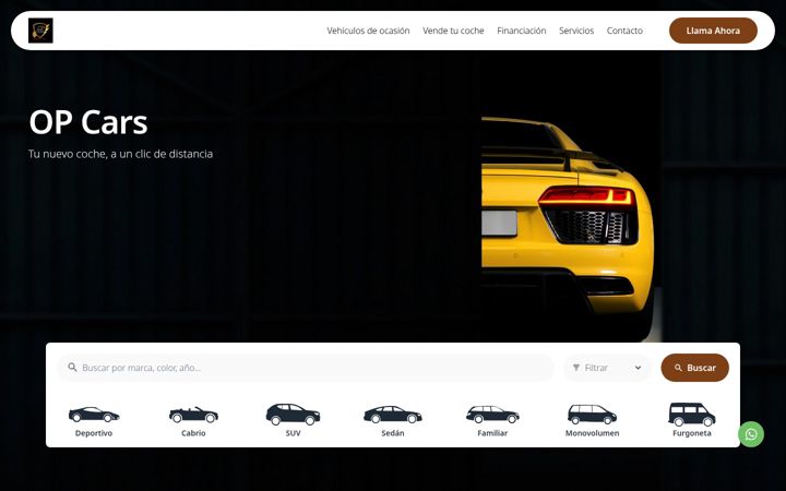 Screenshot of concesionariomalagaopcars.com