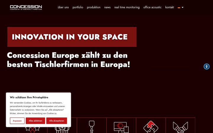 Screenshot of concession.ch