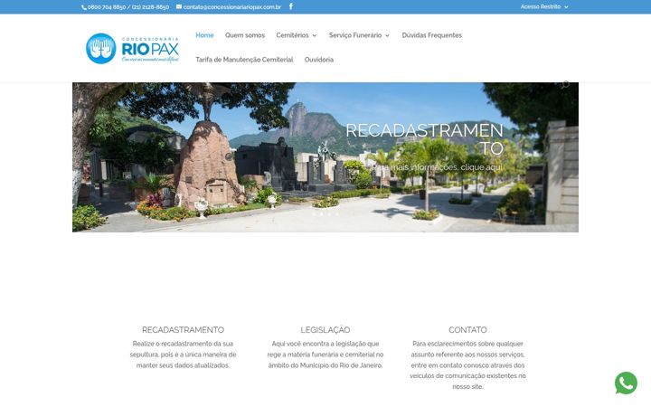 Screenshot of concessionariariopax.com.br