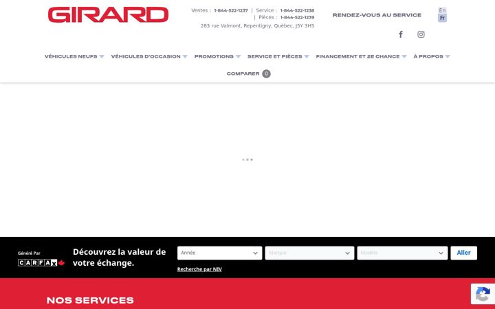 Screenshot of concessiongirard.com