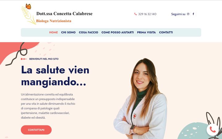 Screenshot of concettacalabresenutrizionista.it