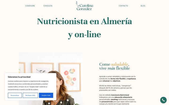 Screenshot of conciencianutricional.es