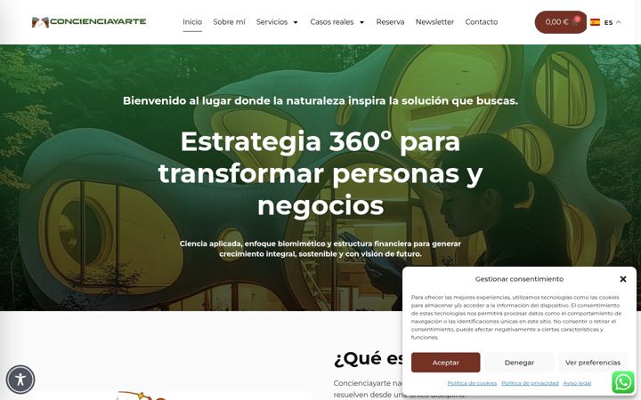 Screenshot of concienciayarteweb.com