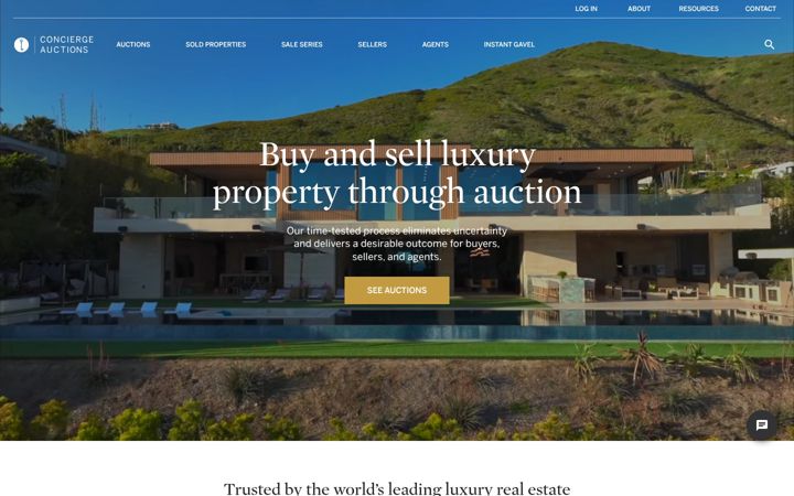Screenshot of conciergeauctions.com
