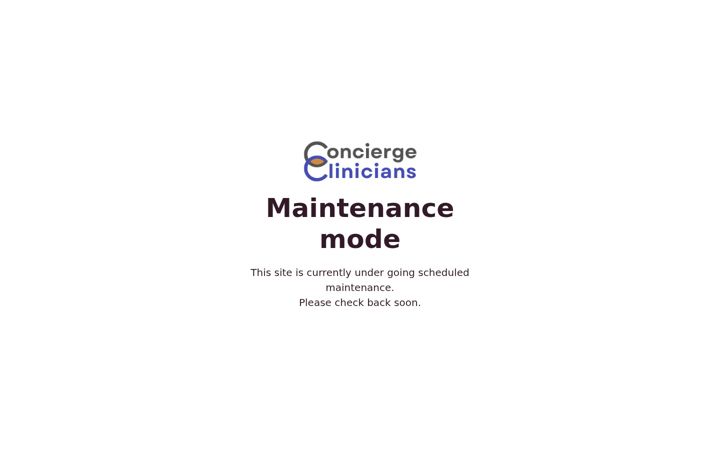 Screenshot of conciergeclinicians.co.uk