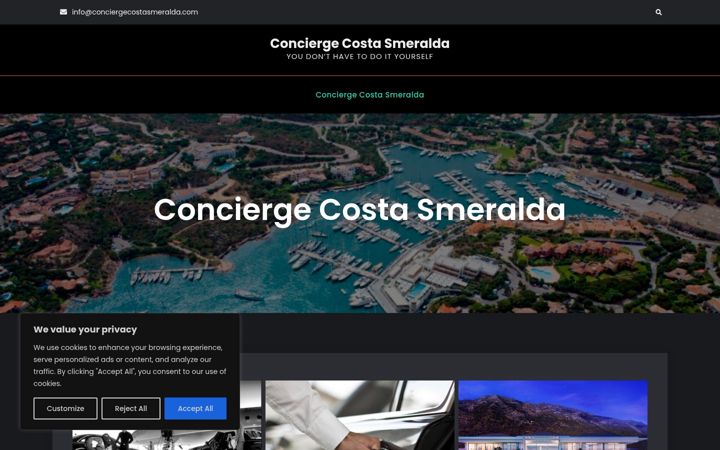Screenshot of conciergecostasmeralda.com