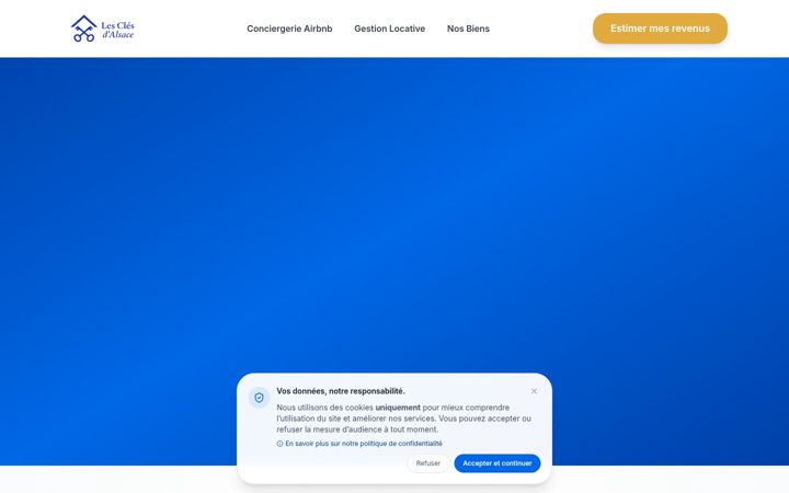 Snímek obrazovky conciergerie-alsacienne.fr