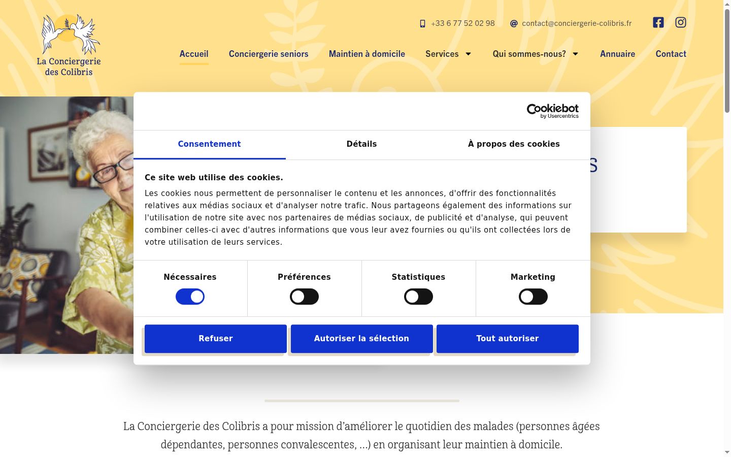 Snímek obrazovky baneru souhlasu zobrazeného před jakoukoli interakcí