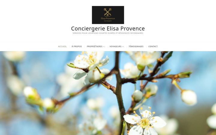 Screenshot of conciergerie-elisa-provence.fr