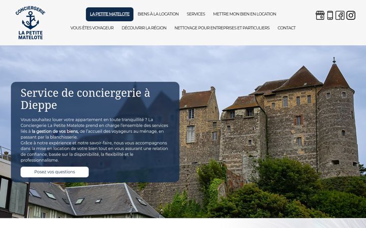 Screenshot of conciergerie-lapetitematelote.fr