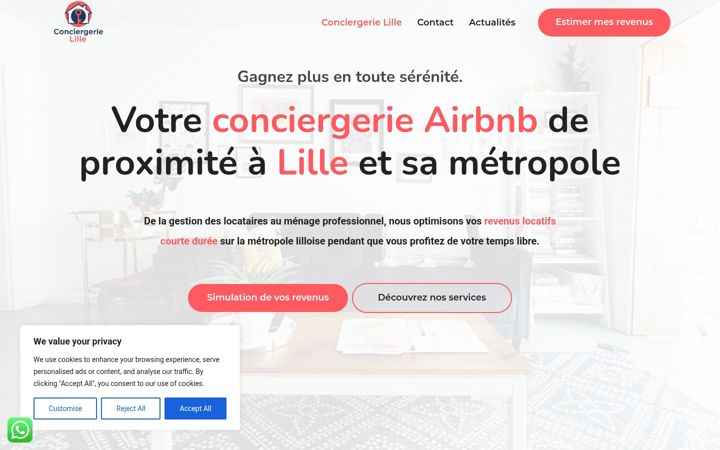 Screenshot of conciergerie-lille.fr