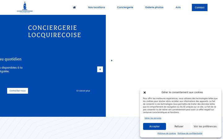 Screenshot of conciergerie-locquirecoise.com