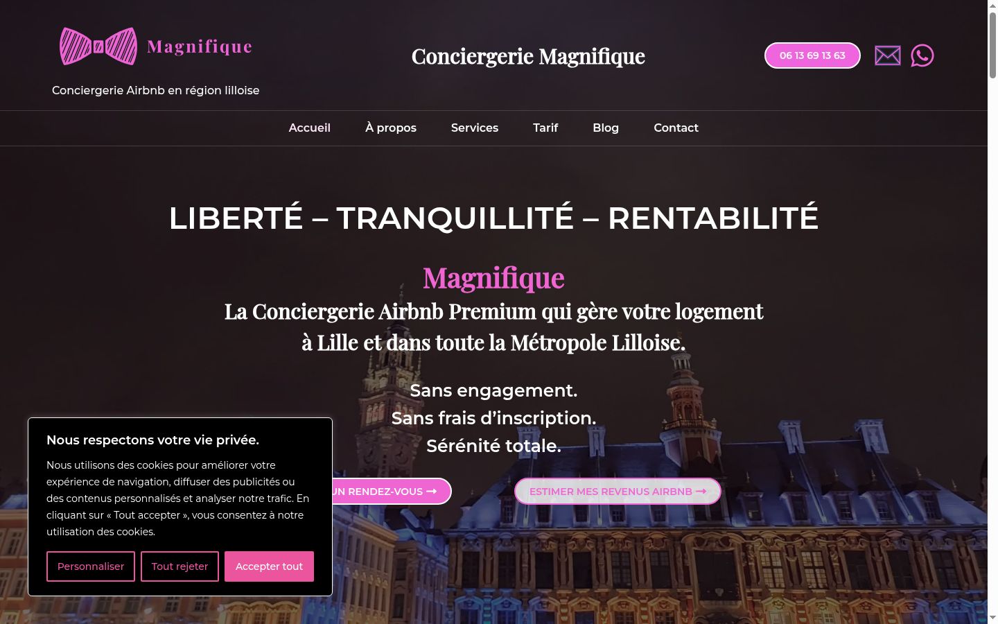 Screenshot del banner di consenso mostrato prima di qualsiasi interazione