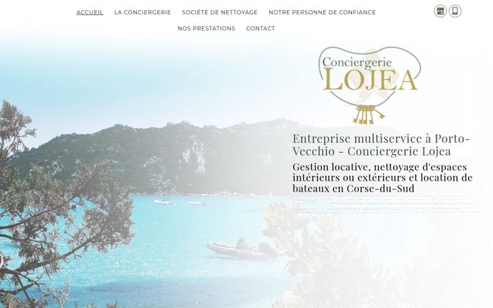 Screenshot of conciergerie-portovecchio.fr