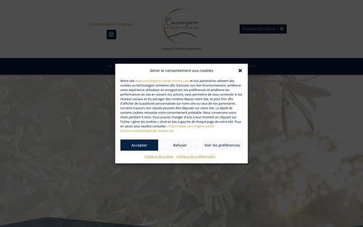 Screenshot of conciergerie-sainte-victoire.com