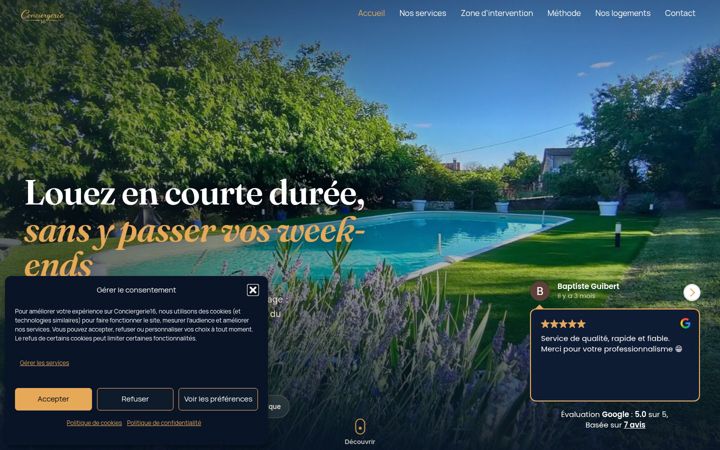 Screenshot of conciergerie16.fr