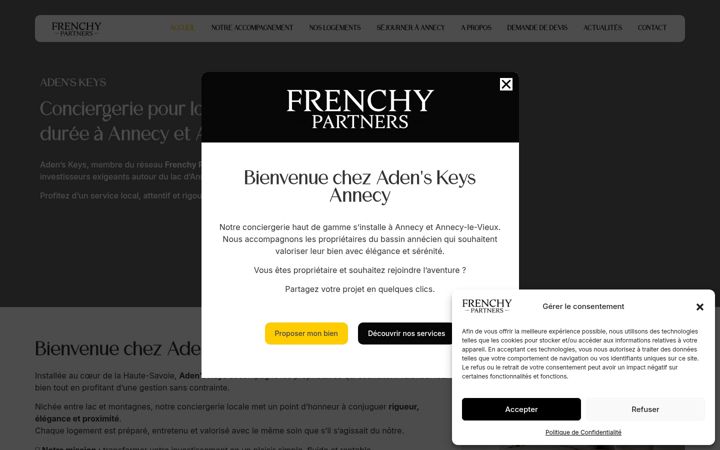 Screenshot di conciergerieadenskeys.fr