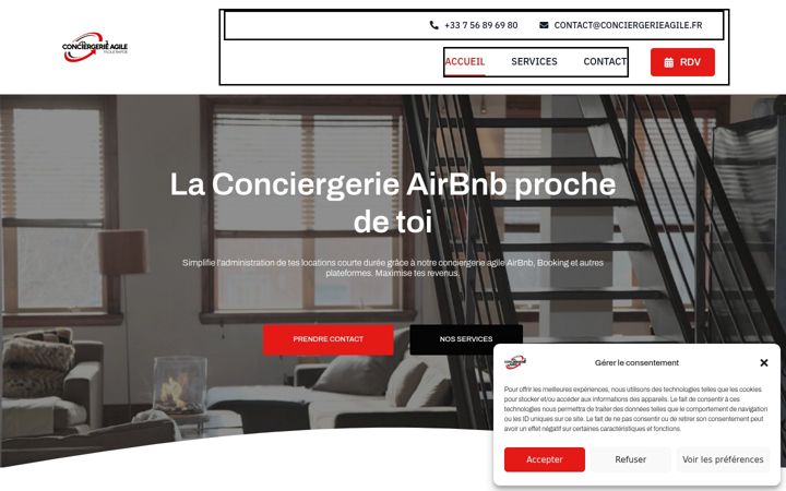Screenshot του conciergerieagile.fr