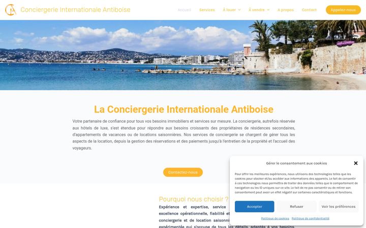 Screenshot di conciergerieantibes.fr