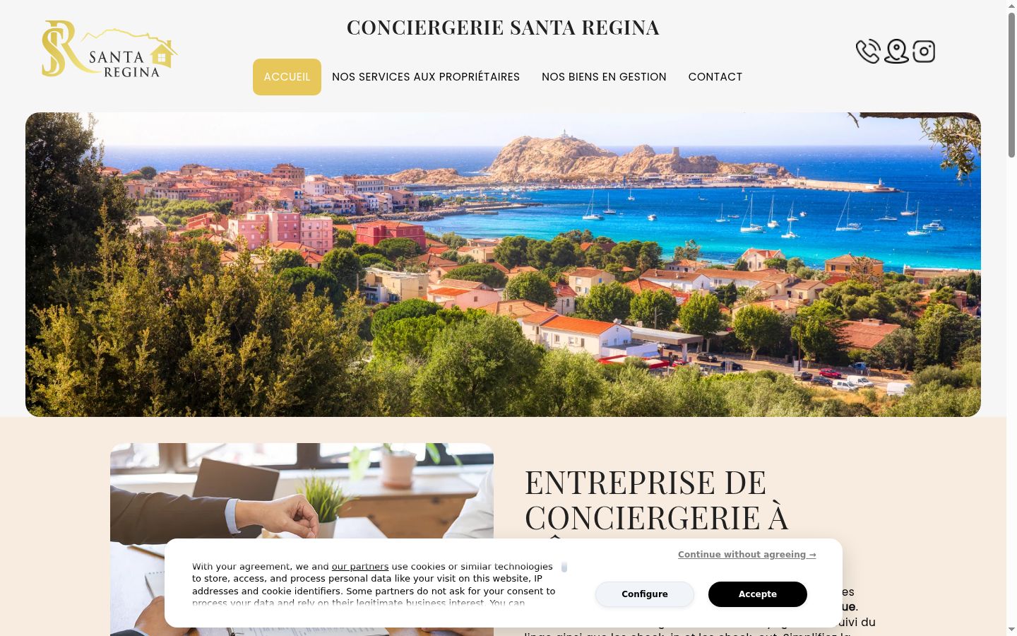 Screenshot του banner συγκατάθεσης που εμφανίστηκε πριν από οποιαδήποτε αλληλεπίδραση
