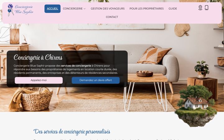 Screenshot of conciergeriebluesaphir-prestige.fr