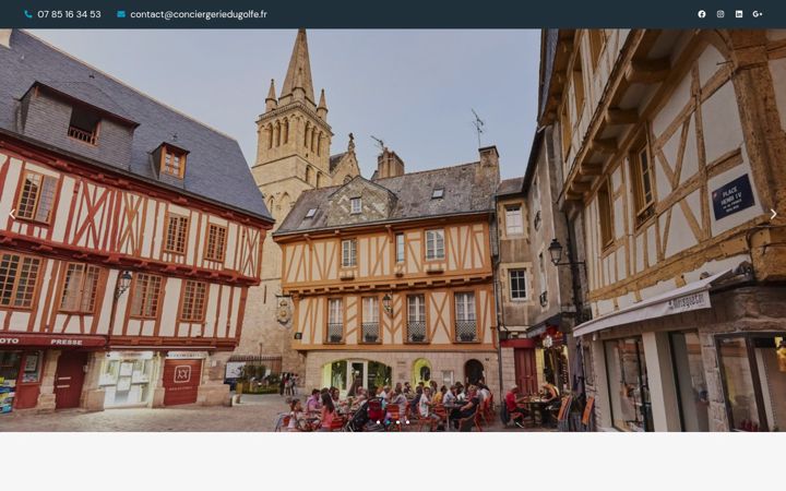 Screenshot of conciergeriedugolfe.fr