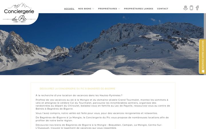 Screenshot του conciergeriedupic.fr