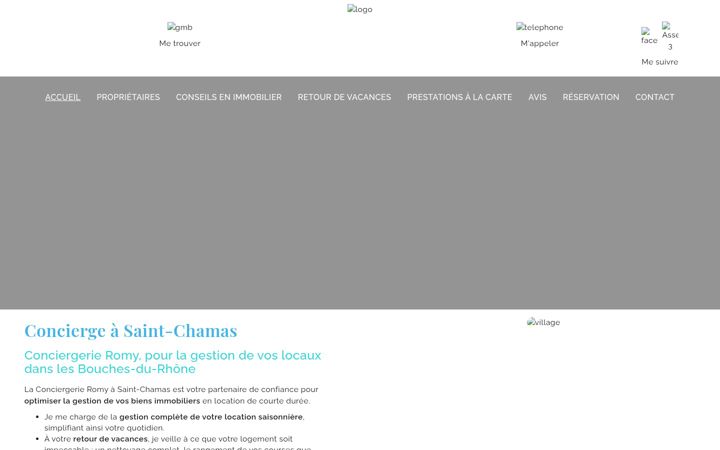 Screenshot of conciergerieromy.fr